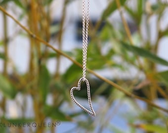 Short necklace with heart pendant in silver, heart necklace, heart, 925 silver, friendship jewelry, wedding