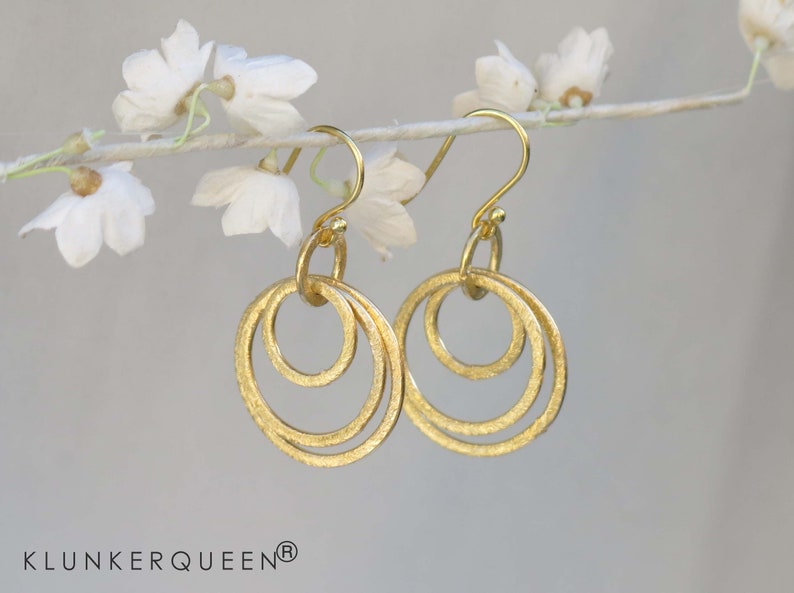 Earings, creoles in gold, small version image 3