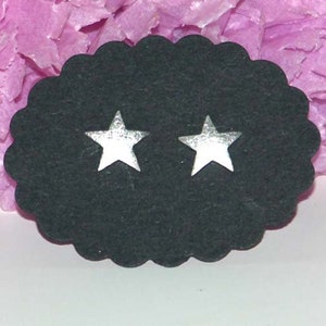 Star, Earrings, Plugs, Silver image 2