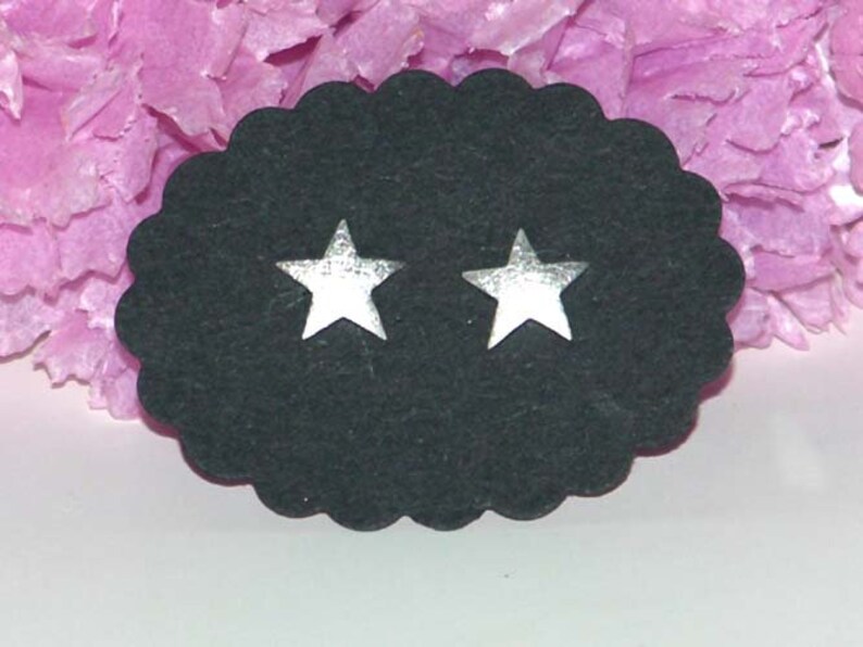 Star, Earrings, Plugs, Silver image 2