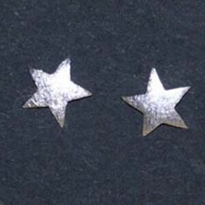 Star, Earrings, Plugs, Silver image 3