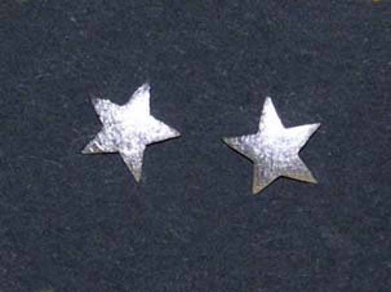 Star, Earrings, Plugs, Silver image 3