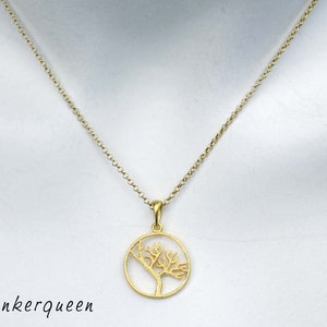 Necklace with a tree of life in gold image 4