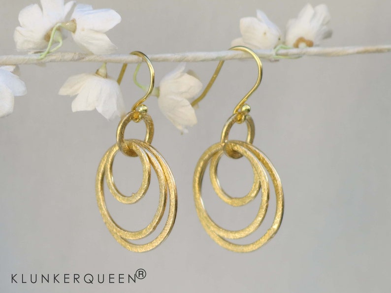 Earings, creoles in gold, small version image 4