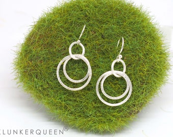 Earrings, hoop earrings in silver, small and very light