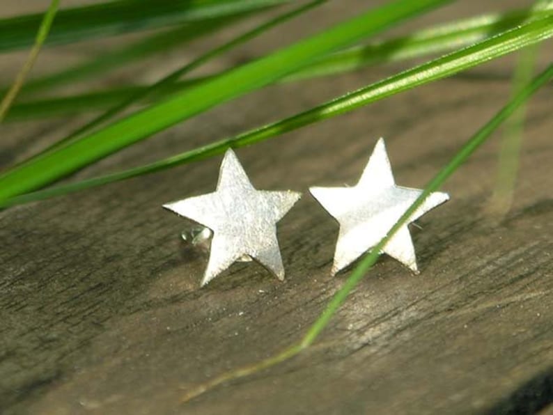 Star, Earrings, Plugs, Silver image 1