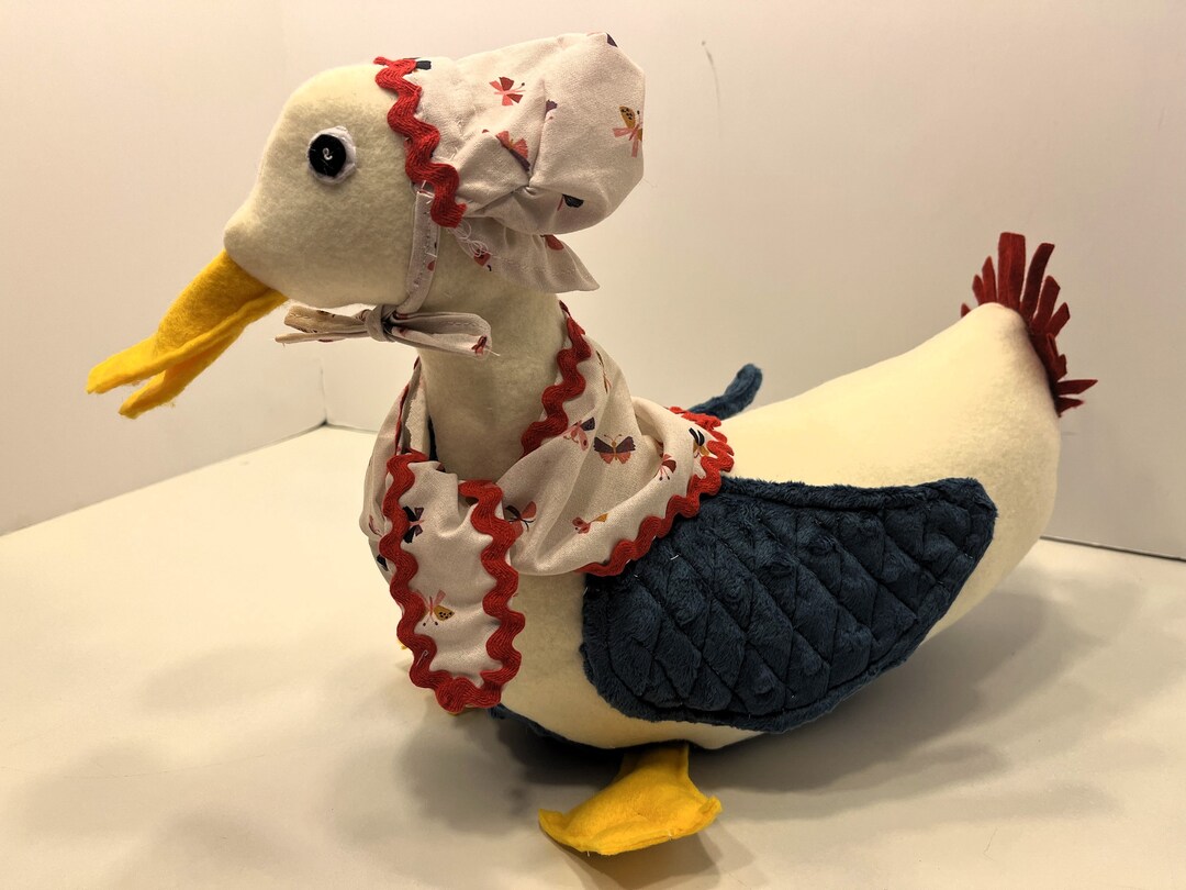 Mother Goose Plush Toy, Goose Stuffed Animal, Stuffed Goose With