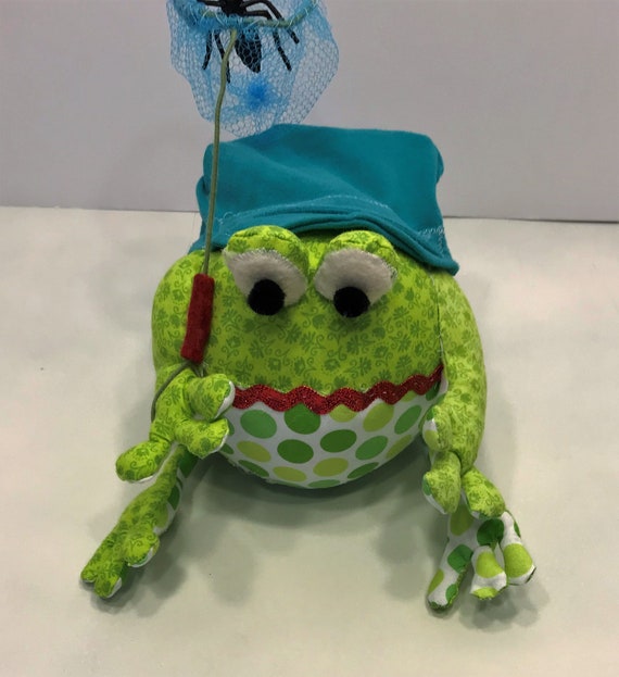 Frog Plush, Frog Toy, Stuffed Frog, Frog Shelf Sitter, Frog With Net and  Fly, Fly Catching Frog, Frog Softie, Bug Eyed Frog, Toddler Gift -   Canada