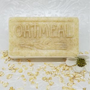Goat's Milk Oatmeal Soap No Scent Added Great for Sensitive Skin Nourishing and Gently Exfoliating image 2