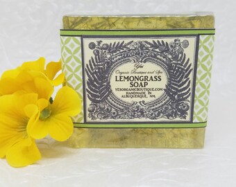 Lemongrass Soap - Bright & Soothing Aromatherapy Bar - Moisturizing - Great for normal to oily skin