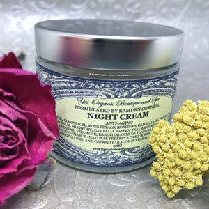 Night Cream - Rejuvenating, Age-Defying & Aphrodisiac Essential Oil Blend of  Rose and Ylang-Ylang - With Almond Oil, Jojoba, Cocoa Butter