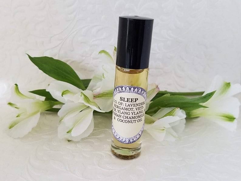 Sleep Essential Oil Blend Relaxing, Balancing, Comforting to Aid in Falling and Staying Asleep Lavender, Bergamot, Vetiver, Ylang Ylang image 1