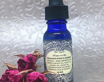 Frankincense & Myrrh Cuticle + Nail Growth Oil * With Argan Oil and Vitamin E