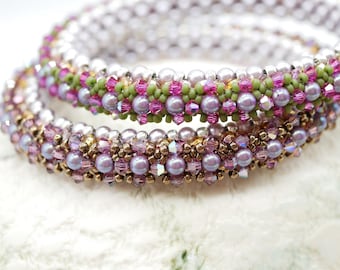 Tutorial 'Disco Queen' Bangle Beading Pattern. Digital download. PDF!