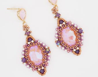 Tutorial 'Jasmine' Earrings Beading Pattern. Digital download. PDF!