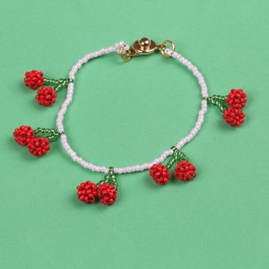 Tutorial &#39;Cherry Bomb&#39; Beading Pattern. Digital download. PDF!