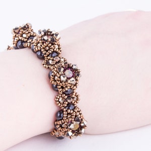 Tutorial for 'Pretty Crowns All in a Row' Bracelet. Beading Pattern. PDF image 3