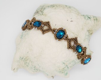 Tutorial 'Emilia' Bracelet Beading Pattern. Digital download. PDF!
