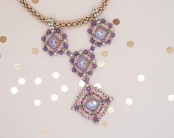 Tutorial 'Tranquility' Necklace Beading Pattern. Digital download. PDF!