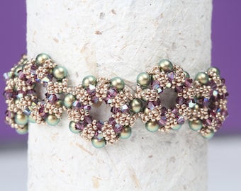 Tutorial 'Circlet' Bracelet Beading Pattern. Digital download. PDF!