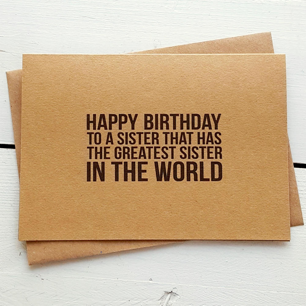 Funny Birthday Card Sister Card Handmade Cards Funny Etsy