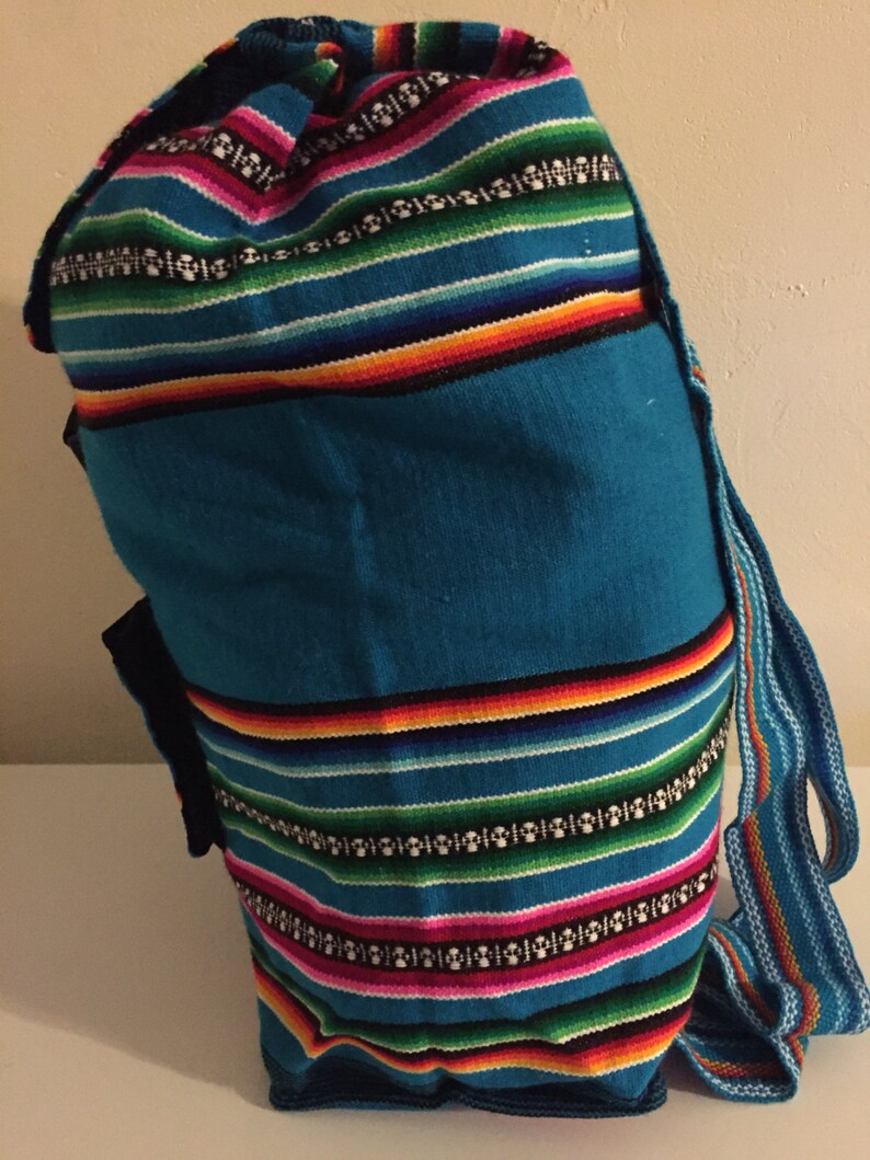Backpack Teal BlueRainbow Color. Beach Bag