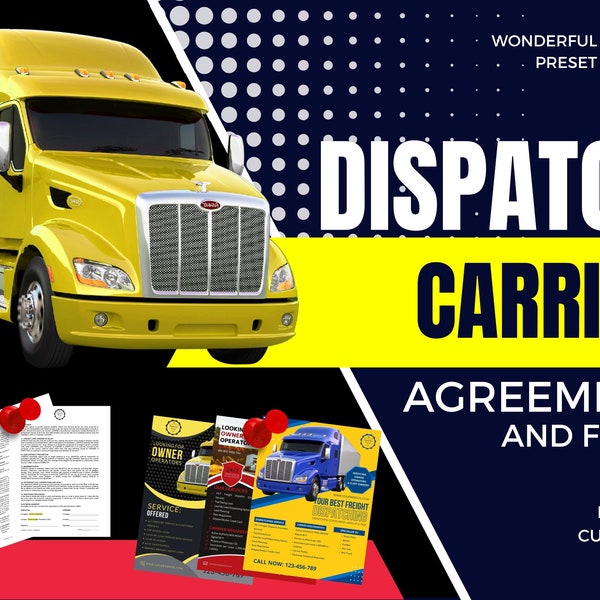 Freight Dispatcher and Carrier Agreement plus Flyer