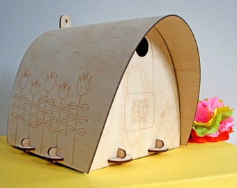 Scandi Modern Wooden Bird Box Kit