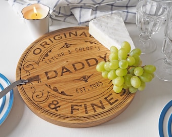 Personalised Oak Camembert Cheese Board