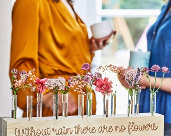 Personalised Wooden Test Tube Vase