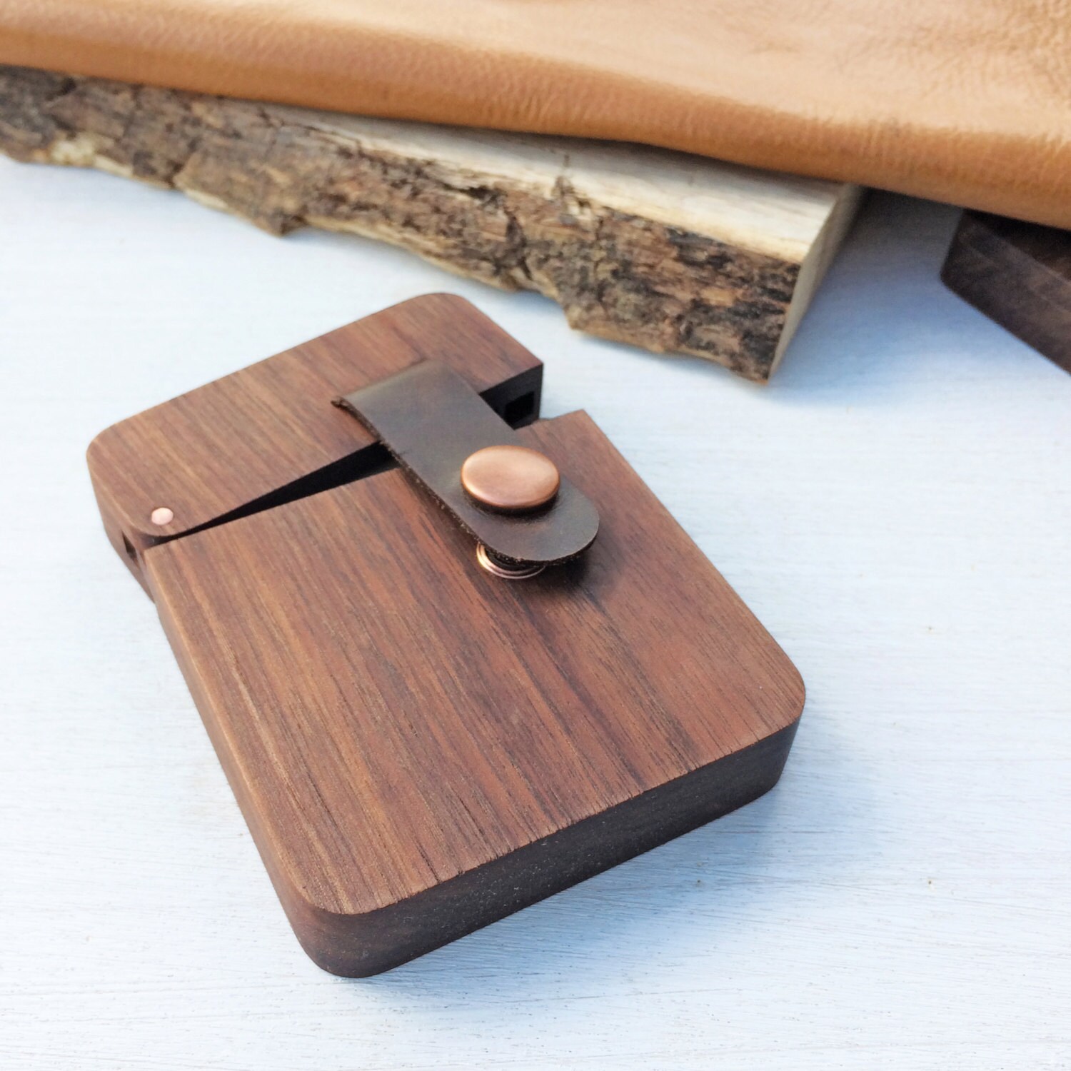 Wooden Wallet card holder mens wallet rustic wallet Etsy