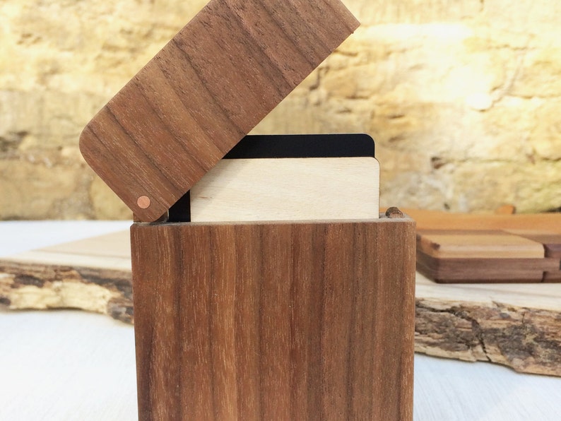 Walnut wood credit card holder image 5