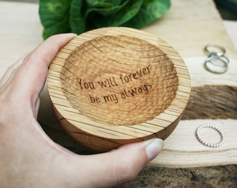 Personalised Carved Oak Engraved Jewellery Dish