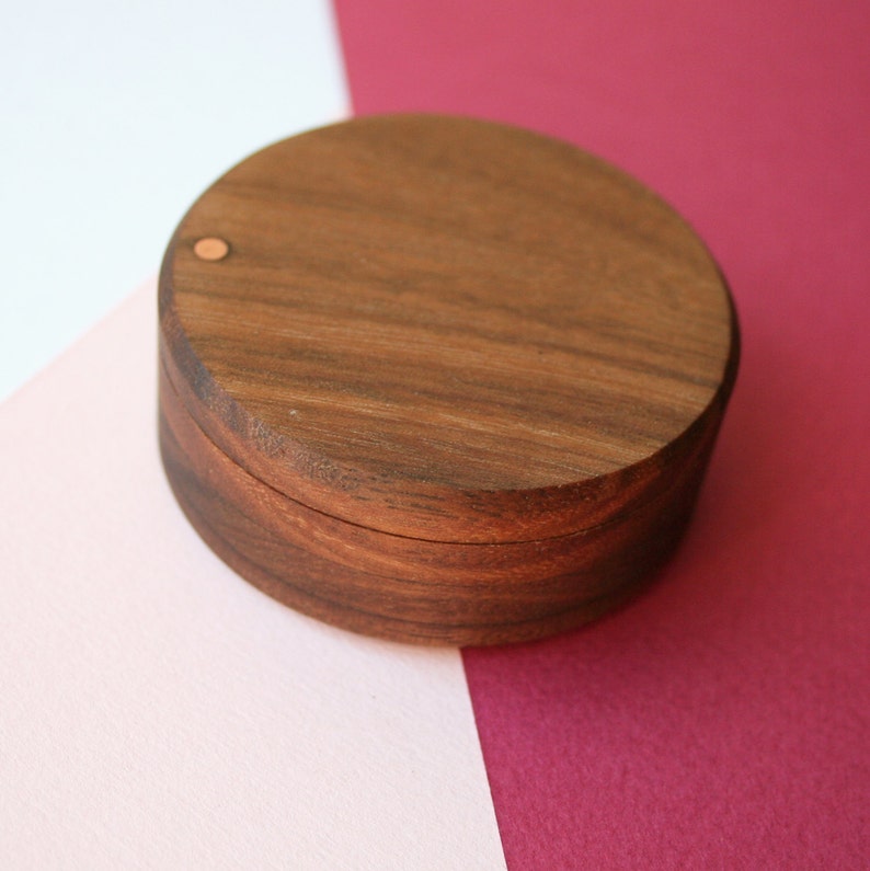 Wooden Wedding Ring Box Wood Wedding Band Box image 4