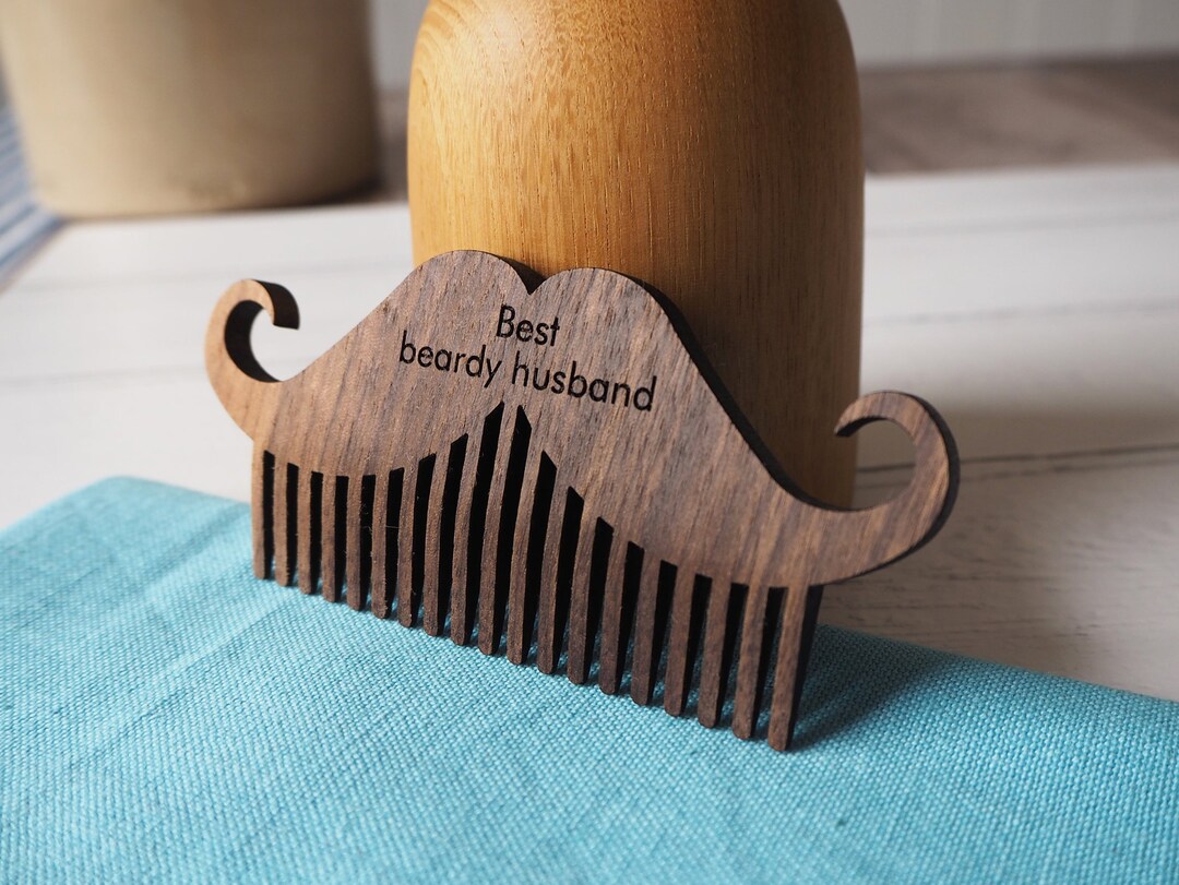 Wooden Personalised Beard Moustache Comb Etsy UK