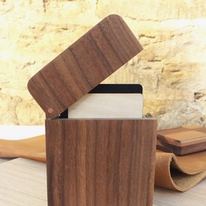 Walnut wood credit card holder image 3