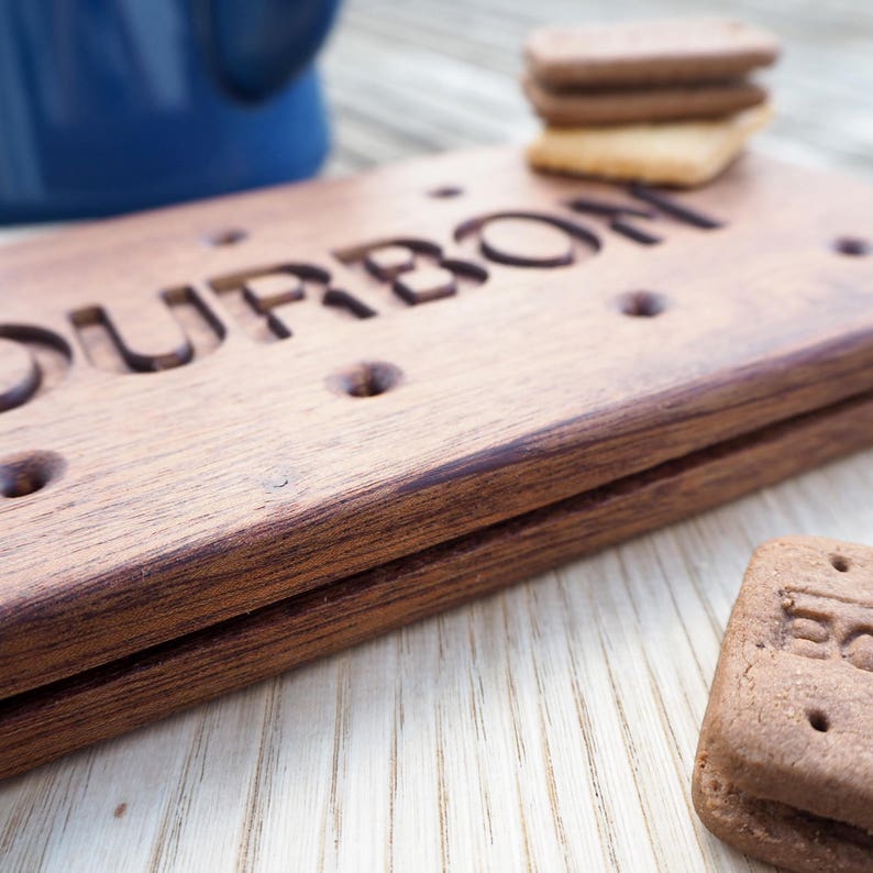 Bourbon Biscuit Wooden Biscuit Coaster image 2