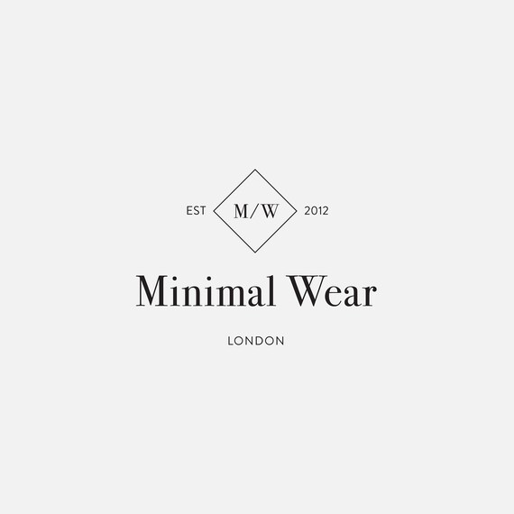 Stationery Premade Logo Design Minimalist Watermark Logo Boutique logo modern chic minimal