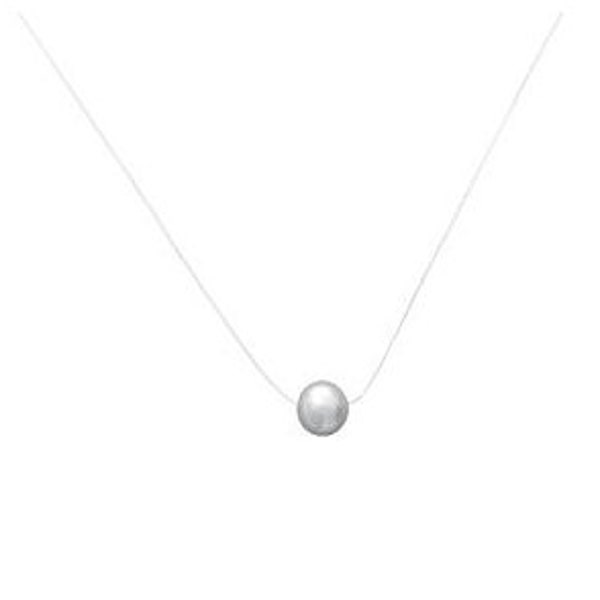 Collier transparent Perle synthétique fermoir argent 925