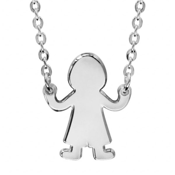 Collier Silhouette garçon Personnalisable Argent 925