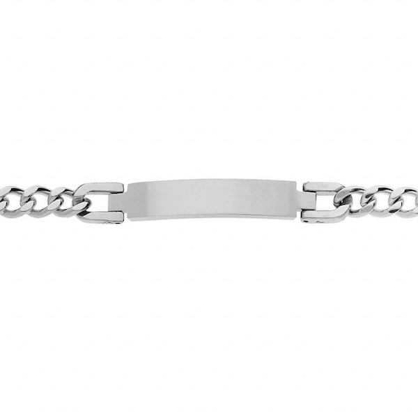 Bracelet identité Satiné Maille gourmette Homme à graver