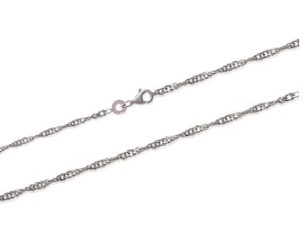 Chaine Maille Singapour - Argent sterling 925 - Dimension 40, 45, 50, 60 cm - 1.9 mm