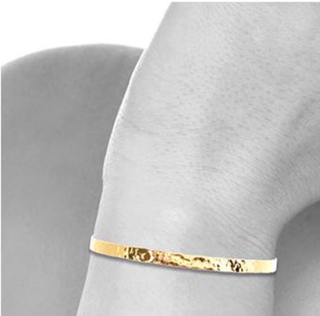 Bracelet jonc Acier doré martelé - By URBAN
