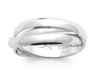 Bague 3 Anneaux Argent 925 Alliance Femme Homme 3mm