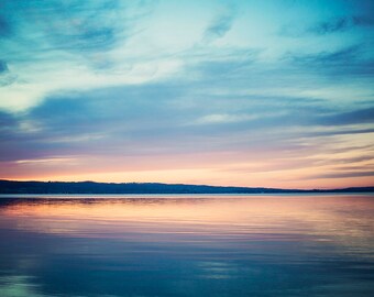 Sunset over Bryant Park in Traverse City Michigan