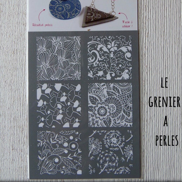 Flowers Polymer Clay Stencil