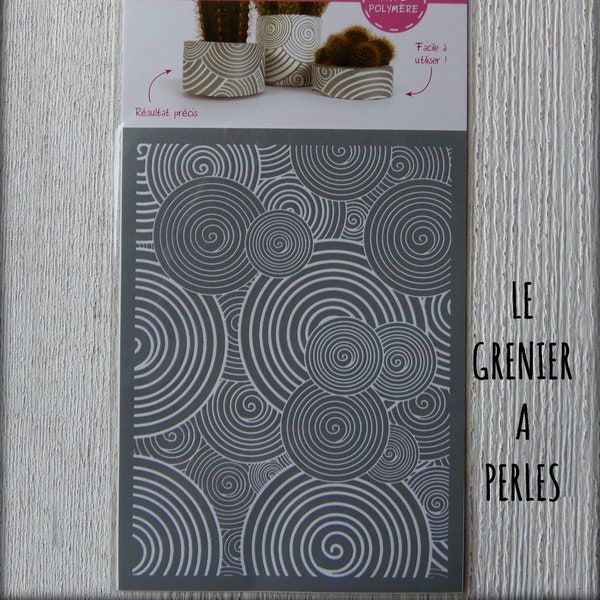 SPIRALE Polymer Clay Stencil