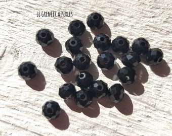 Abacus beads 6 mm Black X 20