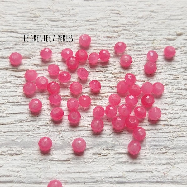 50 Perles Abacus 2 mm Rose Saumon