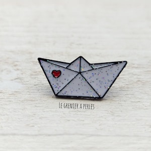 Paper Boat Pin